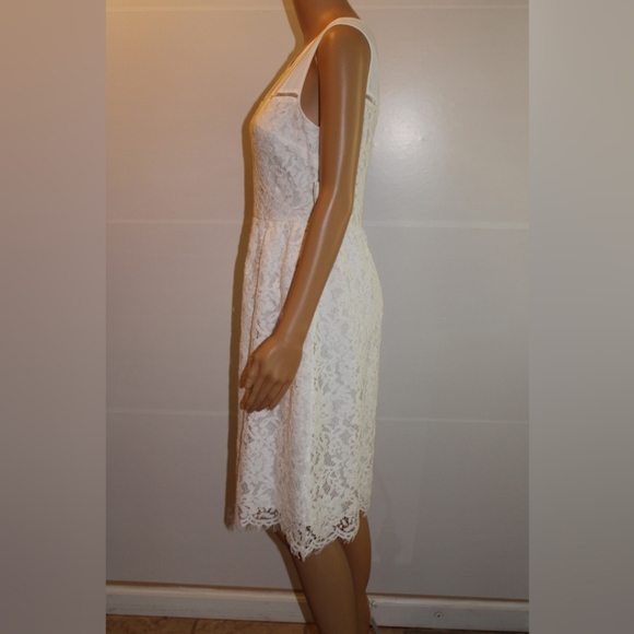 NWT Maison Jules White Lace Sleeveless Dress. Sz 4 - Picture 5 of 8
